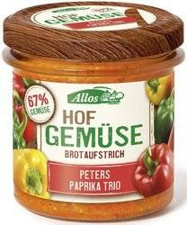 PASTA WARZYWNA Z TRZEMA RODZAJAMI PAPRYKI BEZGLUTENOWA BIO 135 g - ALLOS