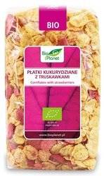 PŁATKI KUKURYDZIANE Z TRUSKAWKAMI BIO 250 g - BIO PLANET