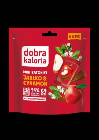 BATONIKI MINI JABŁKO & CYNAMON BEZ DODATKU CUKRU (6 x 18 g) 108 g - DOBRA KALORIA