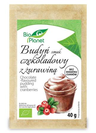 BUDYŃ O SMAKU CZEKOLADOWYM Z ŻURAWINĄ BIO 40 g - BIO PLANET