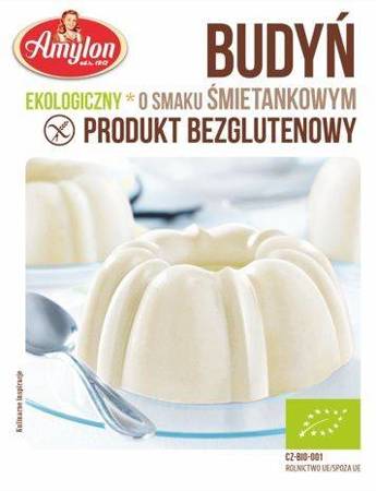 BUDYŃ O SMAKU ŚMIETANKOWYM BEZGLUTENOWY BIO 40 g - AMYLON