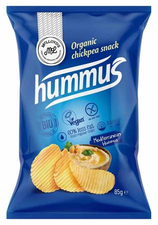 CHIPSY Z CIECIERZYCY O SMAKU HUMMUSU BEZGLUTENOWE BIO 850 g - MCLLOYDS