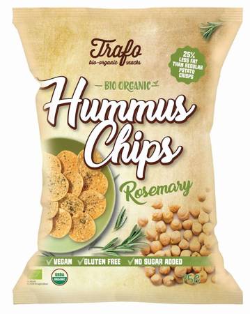 CHIPSY Z CIECIERZYCY Z ROZMARYNEM BEZGLUTENOWE BIO 75 g - TRAFO