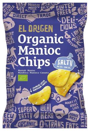 CHIPSY Z MANIOKU SOLONE BEZGLUTENOWE BIO 60 g - EL ORIGEN