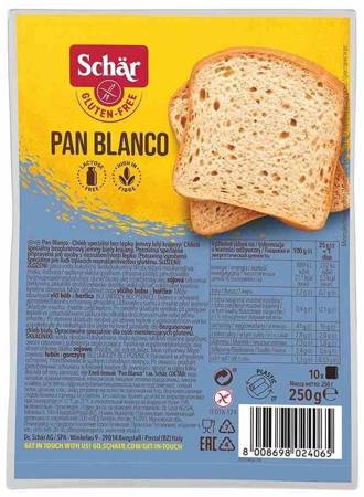 CHLEB BIAŁY PAN BLANCO KROJONY BEZGLUTENOWY 250 g - SCHAR