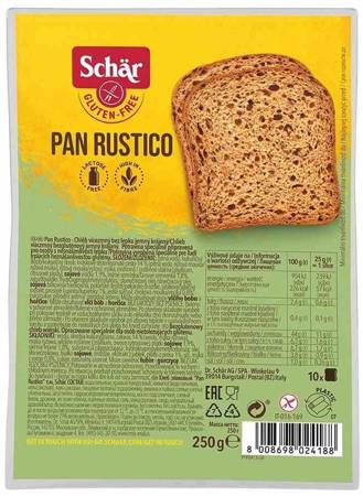 CHLEB WIEJSKI PAN RUSTICO KROJONY BEZGLUTENOWY 250 g - SCHAR