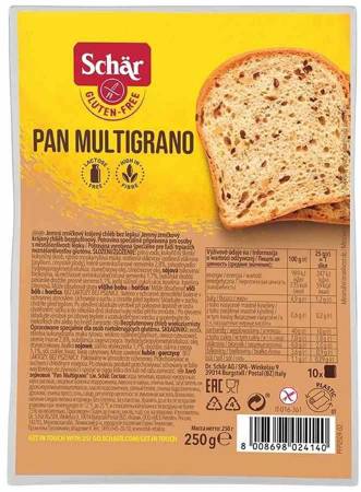 CHLEB WIELOZIARNISTY PAN MULTIGRANO KROJONY BEZGLUTENOWY 250 g - SCHAR