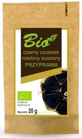 CZARNY CZOSNEK MIELONY SUSZONY BIO 20 g - PRZETWORY Z NATURY