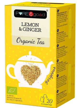 HEBRATA EKOLOGICZNA LEMON & GINGER 40g - PURE & GOOD