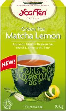 HERBATA ZIELONA Z CYTRYNĄ I MATCHĄ (GREEN TEA MATCHA LEMON) BIO (17 x 1,8 g) 30,6 g - YOGI TEA