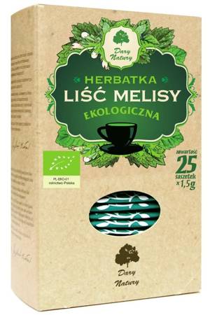 HERBATKA LIŚĆ MELISY BIO (25 x 1,5 g) 37,5 g - DARY NATURY