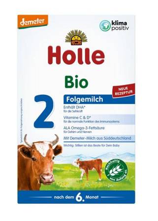 HOLLE - MLEKO W PROSZKU 2 DLA NIEMOWLĄT PO 6 MIESIĄCU DEMETER BIO 600 g 