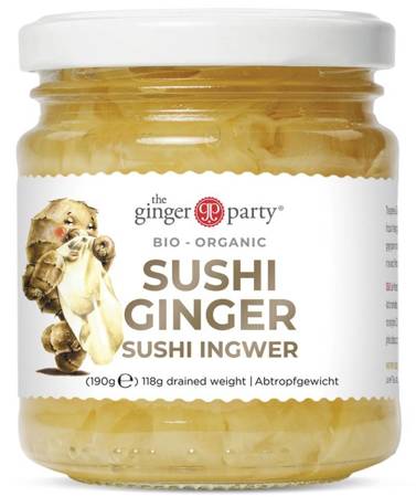 IMBIR MARYNOWANY DO SUSHI BIO 190 g (118 g) - GINGER PEOPLE