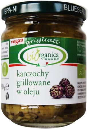 KARCZOCHY GRILLOWANE W OLEJU BIO 190 g (SŁOIK) - BIO ORGANICA ITALIA