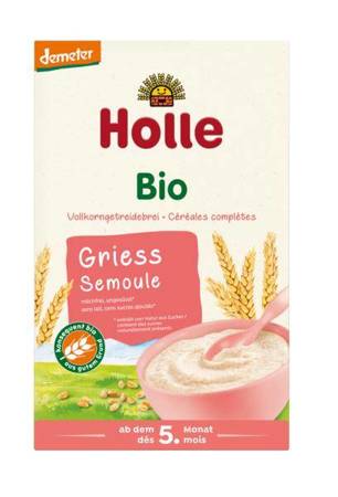 KASZA MANNA PEŁNOZIARNISTA BEZ DODATKU CUKRÓW OD 5 MIESIĄCA DEMETER BIO 250 g - HOLLE 