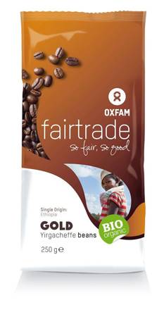 KAWA ZIARNISTA ARABICA 100 % YIRGACHEFFE ETIOPIA FAIR TRADE BIO 250 g - OXFAM