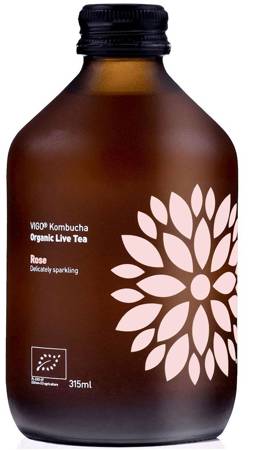 KOMBUCHA RÓŻANA BEZGLUTENOWA BIO 315 ml - VIGO