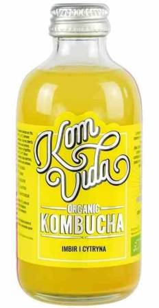 KOMVIDA - KOMBUCHA Z CYTRYNĄ ORAZ IMBIREM BIO - 250  ml