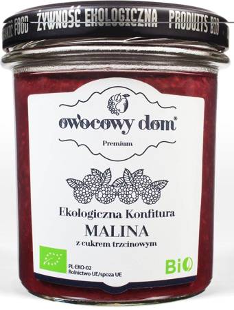 KONFITURA MALINOWA BIO 300 g - OWOCOWY DOM