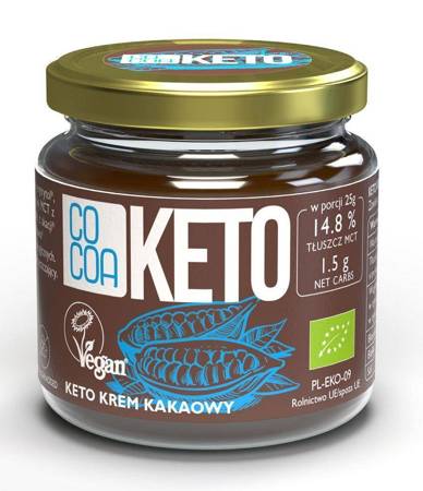 KREM KAKAOWY KETO BEZ DODATKU CUKRU BIO 200 g - COCOA