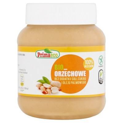 KREM Z PRAŻONYCH ORZESZKÓW ZIEMNYCH BEZGLUTENOWY BIO 360 g - PRIMAECO