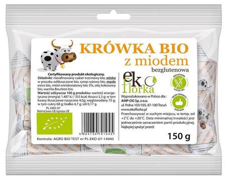 KRÓWKI Z MIODEM BEZGLUTENOWE BIO 150 g - EKOFLORKA