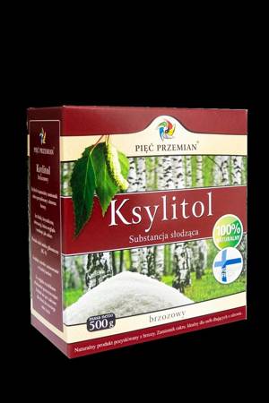 KSYLITOL 500 g (PUDEŁKO PAPIEROWE) - PIĘĆ PRZEMIAN