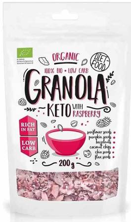 Keto granola z malinami BIO 200 g