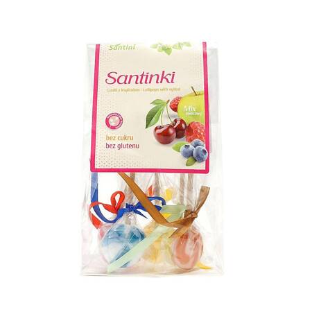 LIZAKI OWOCOWE BEZ CUKRU BEZGLUTENOWE (5 x 10 g) 50 g - SANTINI