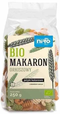 MAKARON (ORKISZOWY KOLOROWY) JEŻYKI BIO 250 g - NIRO