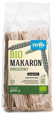 MAKARON (ORKISZOWY RAZOWY) SPAGHETTI BIO 400 g - NIRO