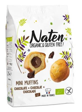 MINI MUFFINKI Z NADZIENIEM CZEKOLADOWYM BEZGLUTENOWE BIO 200 g - NATEN