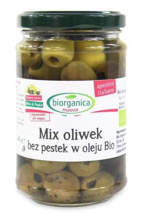 MIX OLIWEK BEZ PESTEK W OLEJU BIO 280 g (SŁOIK) - BIO ORGANICA ITALIA