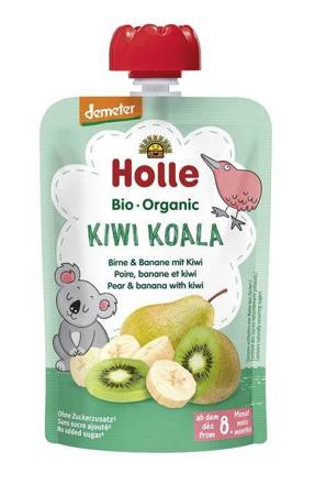 MUS W TUBCE KIWI KOALA (GRUSZKA - BANAN - KIWI) BEZ DODATKU CUKRÓW OD 8 MIESIĄCA DEMETER BIO 100 g - HOLLE