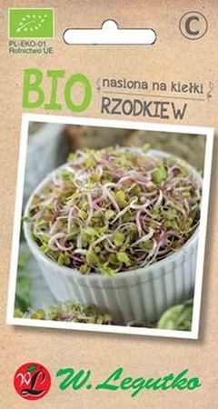 Nasiona na kiełki - Rzodkiew BIO 10 g