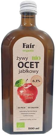 OCET JABŁKOWY NIEFILTROWANY 6,1 % BIO 500 ml - FAIR ORGANIC