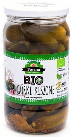 OGÓRKI KISZONE BEZGLUTENOWE BIO 700 g (400 g) - FARMA ŚWIĘTOKRZYSKA