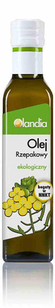 OLEJ RZEPAKOWY TŁOCZONY NA ZIMNO BIO 250 ml - OLANDIA