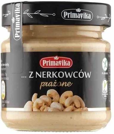 PASTA Z PRAŻONYCH ORZECHÓW NERKOWCA BEZGLUTENOWA 185 g - PRIMAVIKA