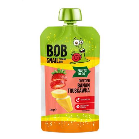 PRZECIER  BANAN - TRUSKAWKA BEZ DODATKU CUKRU 120 g - BOB SNAIL