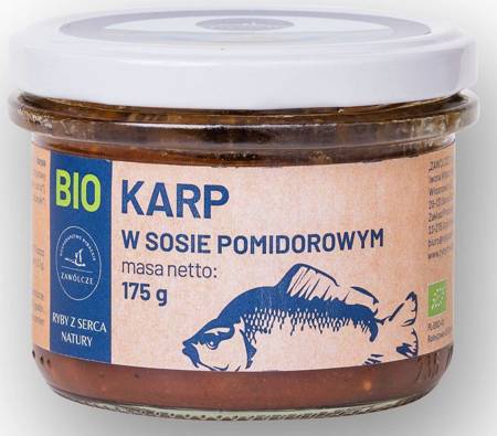 RYBY Z SERCA NATURY - KARP W SOSIE POMIDOROWYM BIO 175 g (SŁOIK) 