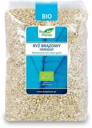 RYŻ BRĄZOWY OKRĄGŁY BIO 1 kg - BIO PLANET