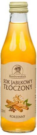 SOK JABŁKOWY TŁOCZONY KORZENNY NIEKLAROWANY 250 ml - REMBOWSCY