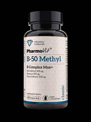 WITAMINA B-50 METHYL B-COMPLEX MAX+ 60 KAPSUŁEK 40,2 g - PHARMOVIT (CLASSIC)